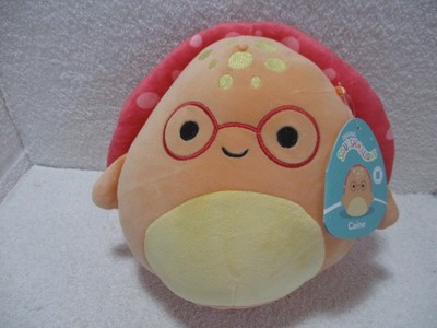 NWT Original Squishmallow Caine the Leatherback Turtle peach pink dots glasses