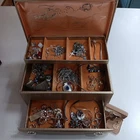 Huge Vintage Jewelry Lot  Sterling Silver & Costume Jewelry W/Jewelry Box