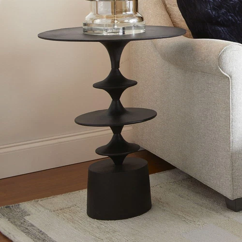 Eros 25.75" Bronze Finish Table - Elegant Home Accent - Picture 2 of 7