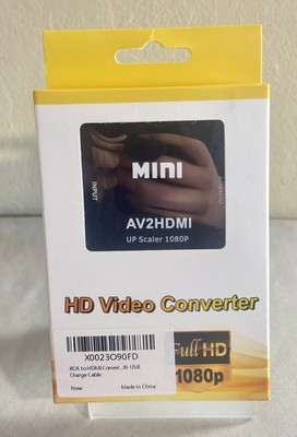 Mini RCA AV to HDMI Up Scaler 1080p Composite RCA AV Adapter Video Converter