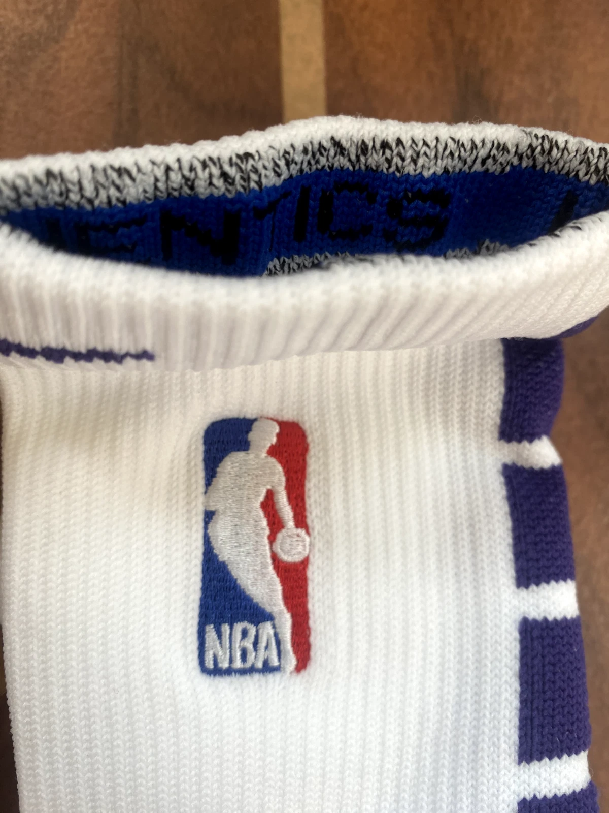 Nike NBA Authentic Player Team Issued Socks White/Dark Purple Power Quick Elite