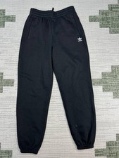 Adidas Originals Essentials Fleece Jogger Pants Womens Small Black Logo Cotton
