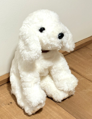 Ty Classic FLUFF White Dog Plush 11" Bishon Frise Buddy 2002 Vtg Stuffed EUC