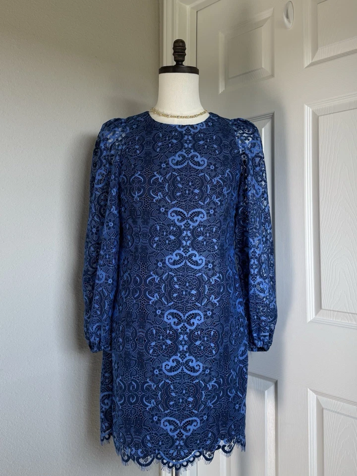 Lilly Pulitzer 女式 Georgi 透明袖蕾丝换装连衣裙 10 码 — 第 4/4 张图片