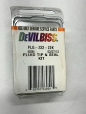 New Old Stock Devilbiss 2.2mm Fluid Tip And Seal Kit Flg-332-22k New In Pack