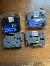Lot of 4 Brother P-Touch Compatible Label Tapes 9mm 12mm TZe-221 TZe-231 White