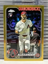 2024 Topps Chrome Update #USC53 Blaze Alexander RC Gold Refractor /50