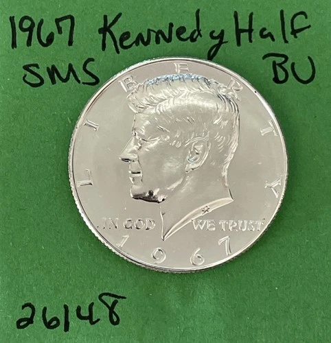 1967 SMS Kennedy Half Dollar 50c Gem BU Special Mint Set 40% Silver See Pictures