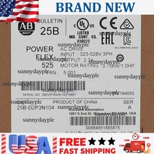 Allen-Bradley AB 25B-D2P3N104 PowerFlex 525 0.75kW 1Hp AC Drive Factory Sealed