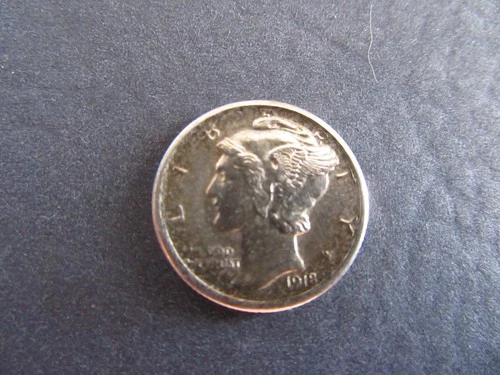 1918-P Mercury Dime In AU Condition (.900 Silver)-ACTUAL COIN SHOWN