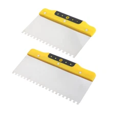 Drywall Trowel Notched Spatula with Comfort Grip Handle Stainless Steel Trowel 