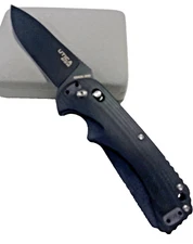 Utica Axis Lock Folding Knife 3" Stainless Steel Blade Black G10 Handle 11-UTKF4