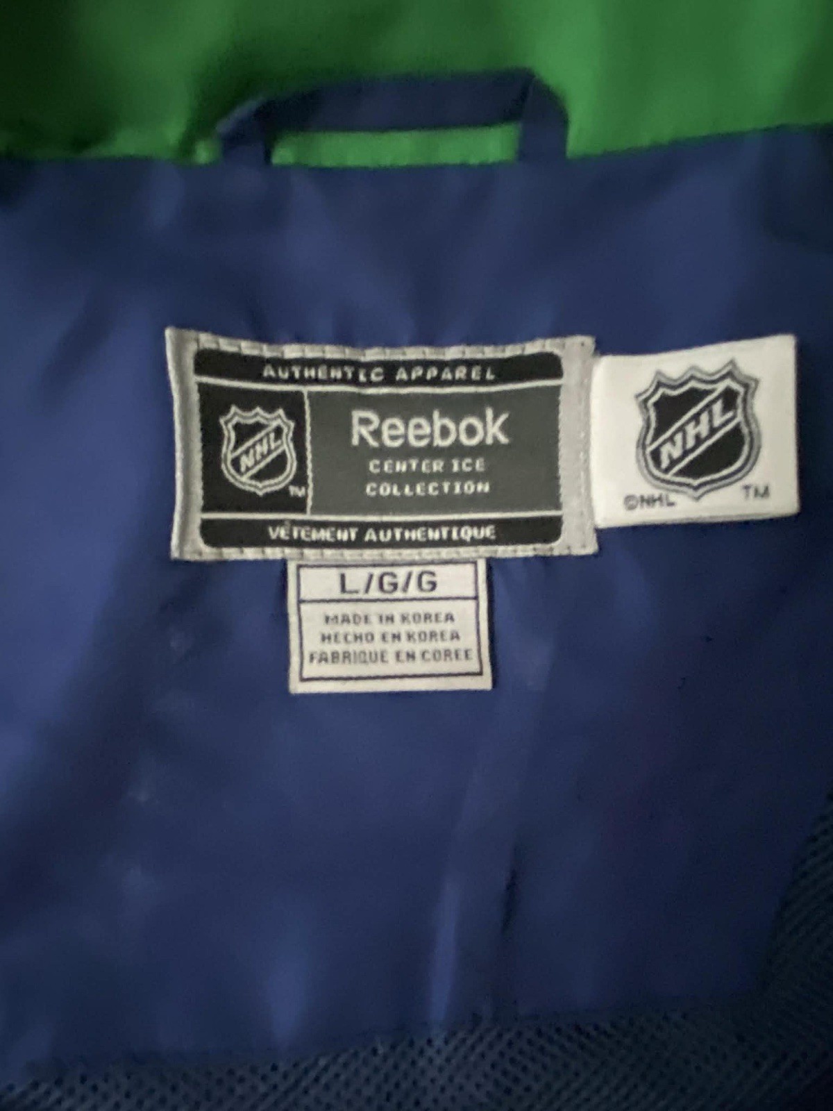 Vancouver Canucks Reebok Center Ice Full Zip Jacket Men’s Large Blue Hockey NHL thumbnail 10