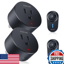 Wireless Remote Control Outlet 15A/1500W Power Switch Long Range No Wire