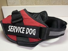 Service Dog Red and Black Harness
