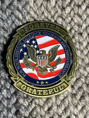 Vintage Shields Of Strength Forever Grateful Joshua 1.9 Challenge Coin    