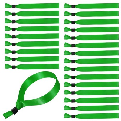 25 Pcs 6.7 Inch Adjustable Event Wristbands, Green