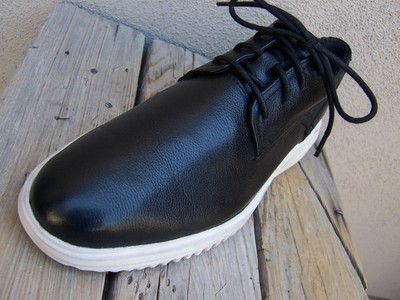COLE HAAN Mens Casual Dress Shoes Soft Black Plain Toe Lace Up Oxford Sz Size 8M