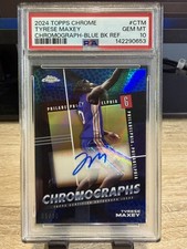 2024 Topps Chrome | Tyrese Maxey /10 | Chromograph Blue Refractor