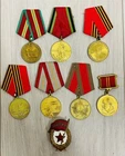 USSR Soviet Military Medals  Set of 8 Medals With Ribbons WW2 Veteran