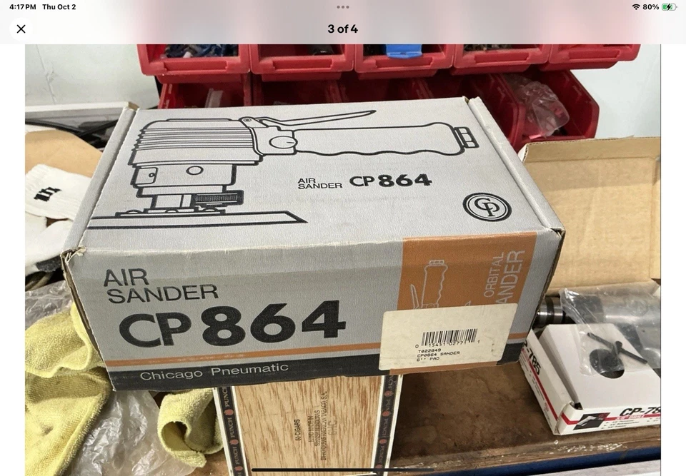 Chicago Pneumatic 864 Air Sander 10,000 RPM Pneumatic Tool Tested & Working - Image 3 of 4