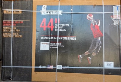 Lifetime 44'' Shatterproof Basketball Backboard & Rim Combo Slam-It Hoop