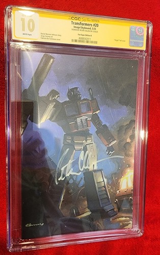 Transformers #20 CGC 10.0 SS Peter Cullen Fan Expo Ed B Virgin Foil Cover 1 Mint