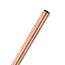 1-Pack Copper Round Tube, 8mm OD 0.5mm Thick 300mm Length Straight Pipe Tubing