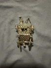 Trifari Wedding Carriage Brooch Pin Silver Ton Vintage Estate Jewelry
