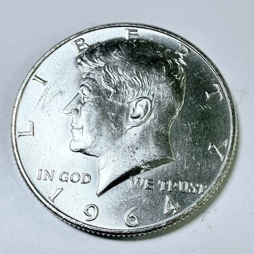 1964 D KENNEDY HALF DOLLAR BU/ UNCIRCULATED 90% SILVER MINT STATE #5957