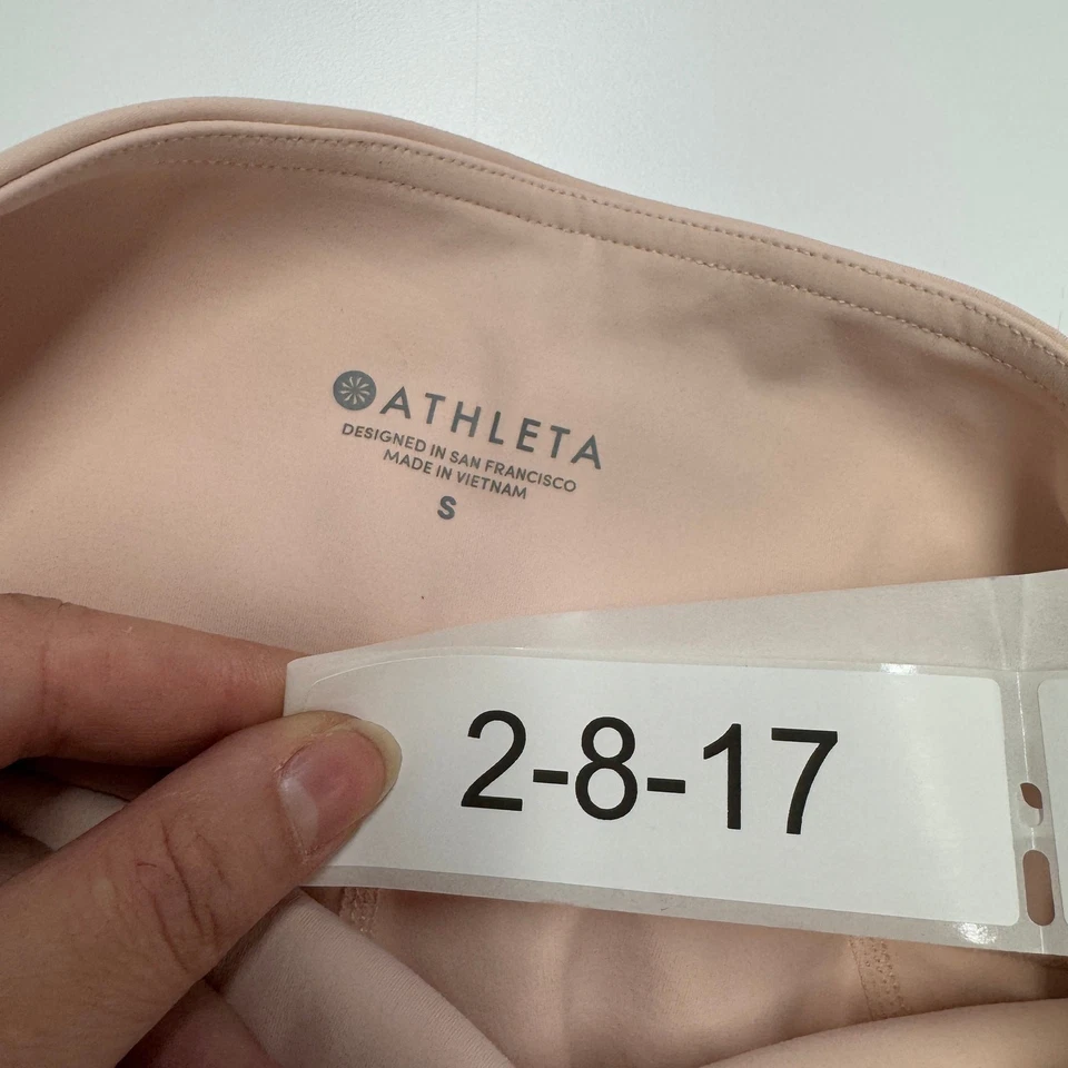 Athleta Leggings Womens Small Pink Ballerina Gown Eclipse 7/8 Mesh Tight - Image 4 of 4