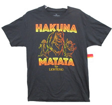 Disney Mens Shirt Medium The Lion King Hakuna Matata Black Tee 100 Cotton New