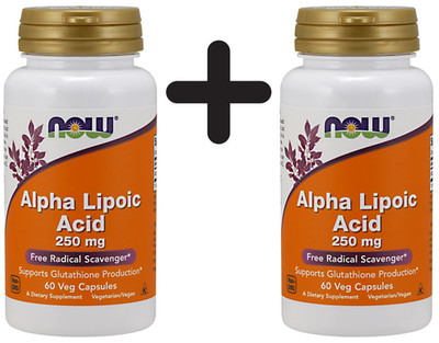 2 x NOW Foods Alpha Lipoic Acid, 250mg - 60 vcaps (333,22 EUR/kg)