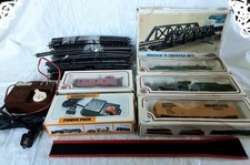 VTG Bachman HO Scale TRAIN LOT Power Packs Track Locomotive Caboose Log Car