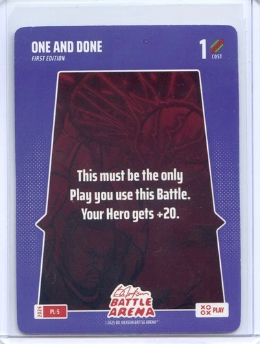 2026 Bo Jackson Battle Arena Play Card SSP #PL-5 ONE AND DONE