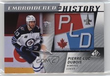 2021 Upper Deck SP Game Used Embroidered in History Pierre-Luc Dubois #40 01ks
