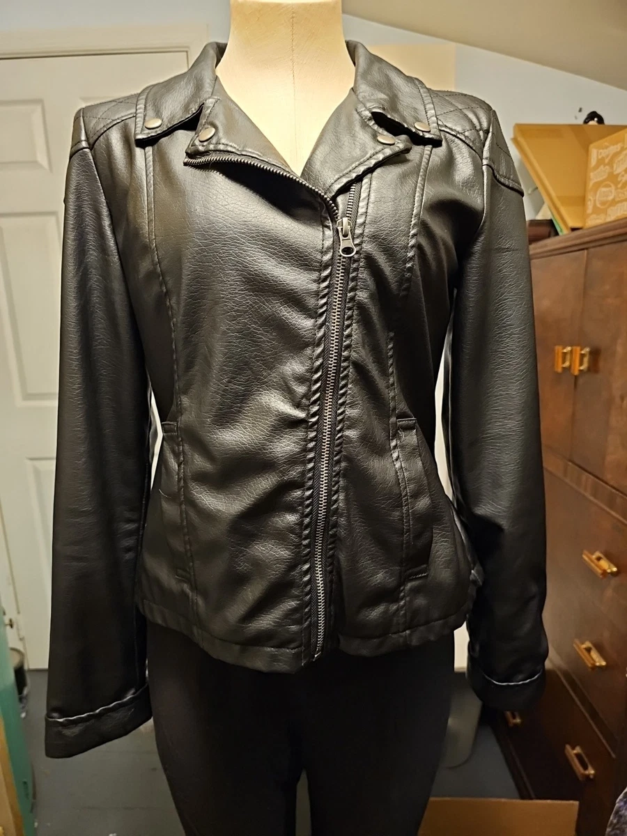 rue21 Faux Leather Outer Shell Black Coats, Jackets & Vests for