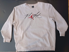 Vintage 1990s Nike Air Jordan Flight Crewneck Gray Sweatshirt - Men's 3XL