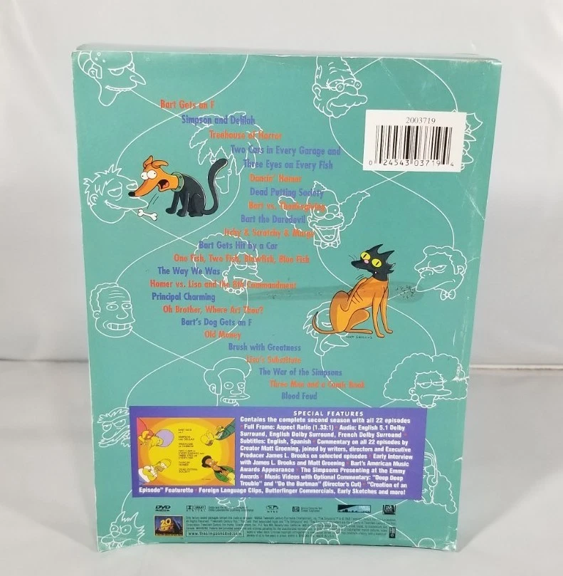 The Simpsons complete second season dvd series 2009 4 disc set collectors set - Image 2 of 2