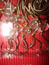 Ornament Hooks 12 Pack Clear Gold Tone