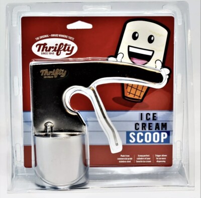Thrifty Ice Cream Scooper Scoop Vintage Style Stainless Steel Cylinder Rite Aid