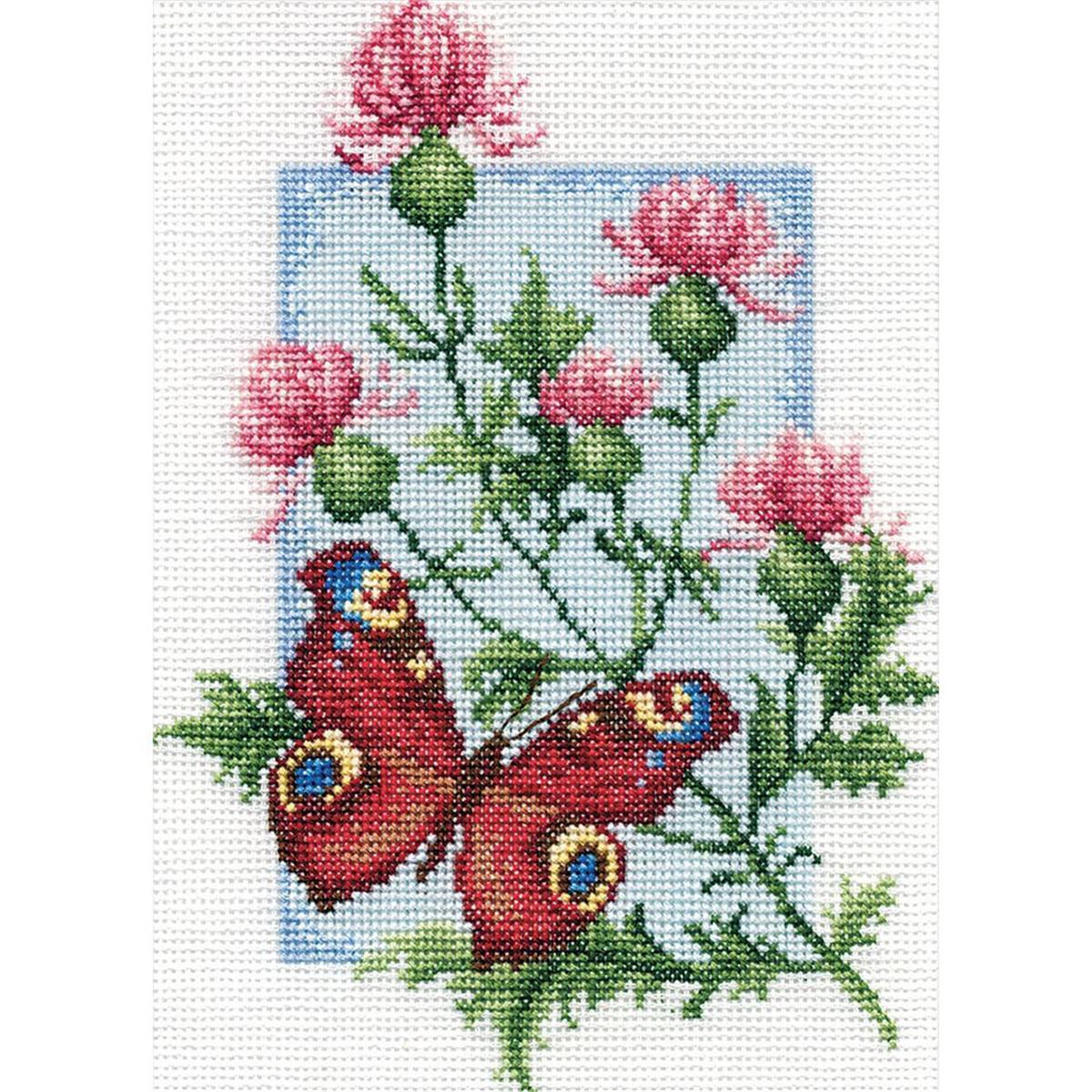 Panna counted cross stitch kit ""Peacock"" 15,5x21cm, DIY