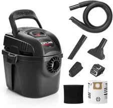 MINI SHOP VAC Wet/Dry Vacuum Cleaner 1 Gallon 1.0 Peak HP Lightweight and Portab