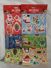 Lot of 2- Christmas Sticker Sheets 46 Count ea. Gift stickers