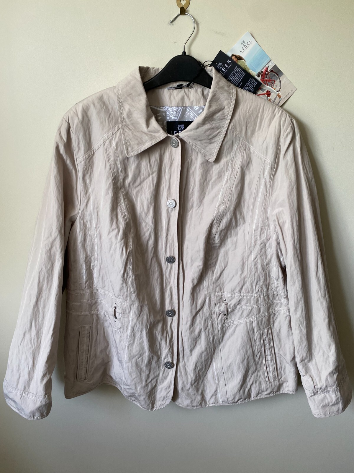 Nueva Chaqueta Barbara Lebek Talla 20 Resistente al Agua Ligera