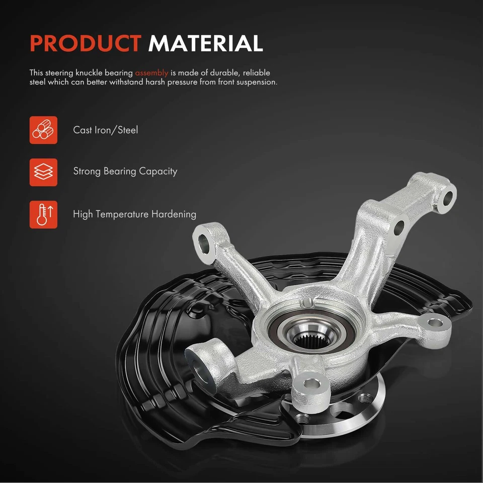 Conjunto de cojinete de nudillo y buje de dirección delantero izquierdo para Mercedes-Benz CLA250 GLA250 Foto 4 de 4