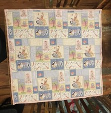 Handmade Baby Shower Quilt Animal Print Pink Border