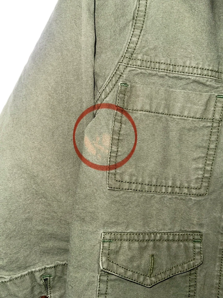 PINK CHICKEN NY Girls 5 Button Up Utility Embroidered Shirt READ FLAWED - Image 3 of 4