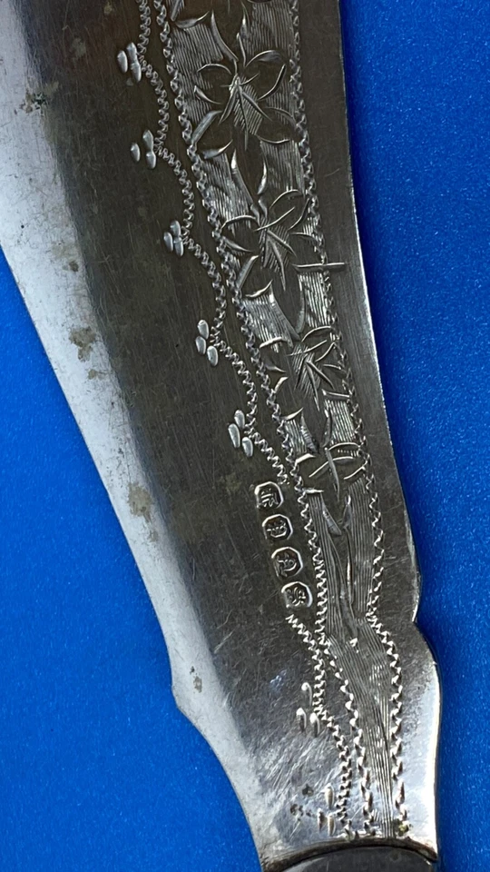 Fish Serving Set c.1905 Antique Silver Plate Edwardian Sheffield Table Flatware - Image 2 of 4