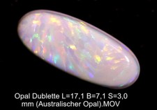 Opal Dublette L=17,1 B=7,1 S=3,0 mm (Australischer Opal)